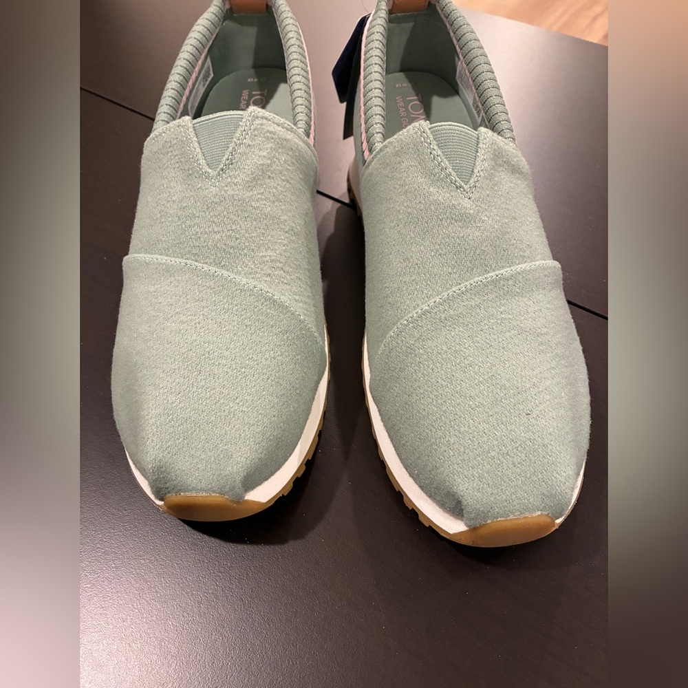 Toms Alpargata Resident 2.0 Frosty Sage Green Felt Women's 12 NIB - Picture 2 of 6